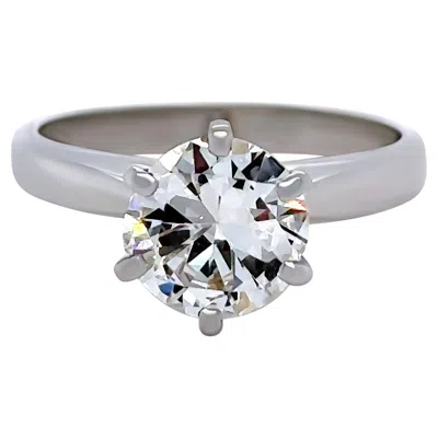 Pre-owned Bespoke Platinum Diamond Engagement Ring 1.48ct In Multi