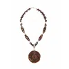 Bess Madrid Women's Silver / Neutrals / Brown Chika Short Necklace In Jade, Garnet & Agate In Multi