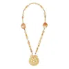 Bess Madrid Women's Yellow / Yellow / Orange Moe Long Necklace In Jade, Citrine & Carnelian In Multi