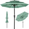 Best Choice Products 10ft 3-tier Patio Umbrella, Market Sun Shade W/ Tilt Adjustment, Easy Crank - Seaglass