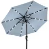 Best Choice Products 10ft Solar Led Lighted Patio Umbrella W/ Tilt Adjustment, Uv-resistant Fabric