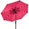 Best Choice Products 10ft Solar Led Lighted Patio Umbrella W/ Tilt Adjustment, Uv-resistant Fabric