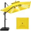 Best Choice Products 10x10ft 2-tier Square Outdoor Solar Led Cantilever Patio Umbrella W/ Base Included