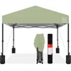 Best Choice Products 10x10ft Easy Setup Pop Up Canopy W/ 1-button Setup, Wheeled Case, 4 Weight Bags