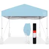Best Choice Products 10x10ft Easy Setup Pop Up Canopy W/ 1-button Setup, Wheeled Case, 4 Weight Bags