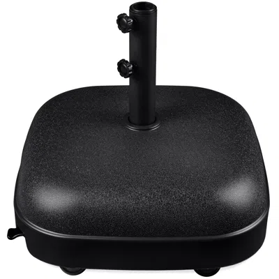 Best Choice Products 123lb Capacity Fillable Mobile Umbrella Base For Patio, Deck, 4 Wheels - Dome Square Black