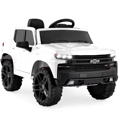 Best Choice Products 12v 2.5 Mph Licensed Chevrolet Silverado Ride On Truck Car Toy W/ Parent Remote Control In Gray