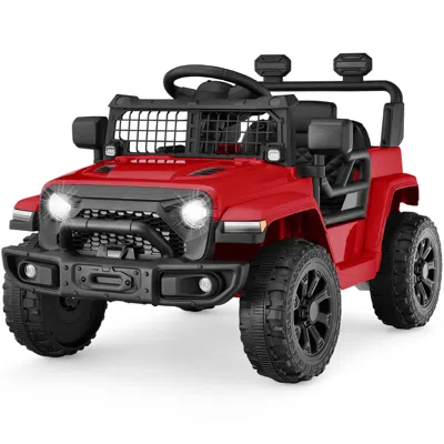 Best Choice Products 12v Kids Ride On Truck W/ Remote Control, Electric Car For Toddlers 3-5, Safety Harness In Red