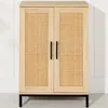 Best Choice Products 2-door Natural Rattan 34 X 24in Storage Cabinet For Bathroom, Living, Dining W/ Adjustable Shelves