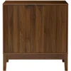 Best Choice Products 2-door Reeded Storage Cabinet W/ Soft-close Doors, Multipurpose Accent Furniture - Walnut