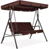 Best Choice Products 2-person Outdoor Large Convertible Canopy Swing Glider Lounge Chair W/ Removable Cushions