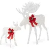 Best Choice Products 2-piece Moose Family Lighted Christmas Yard Décor Set W/ 370 Led Lights, Stakes, Zip Ties