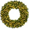 Best Choice Products 24in Artificial Pre-lit Fir Christmas Wreath Decoration W/ 50 Led Lights, 100 Tips, Power Plug-in In Green