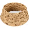 Best Choice Products 24in Basket Woven Hyacinth Christmas Tree Collar, Skirt Accessory W/ Cord Cut-out - Natural
