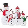 Best Choice Products 2d Lighted Snowman Family Set Outdoor Yard Décor W/ Led Lights