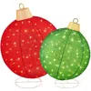 Best Choice Products 2pc Large Outdoor Christmas Ornament Set, Lighted Pop-up Ball Holiday Décor