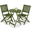 Best Choice Products 3-piece Acacia Wood Bistro Set, Folding Patio Furniture W/ 2 Chairs, Table - Olive