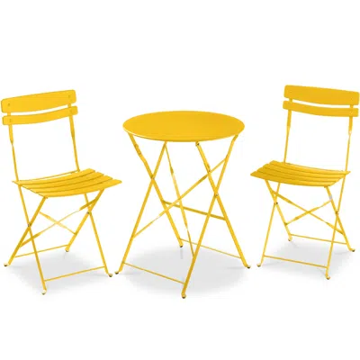Best Choice Products 3 Piece Folding Metal Bistro Set