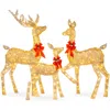 Best Choice Products 3-piece Lighted Christmas Deer Set Outdoor Yard Decoration With 360 Led Lights, Stakes