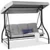 Best Choice Products 3-seat Outdoor Converting Canopy Swing Glider Patio Hammock W/ Removable Cushions