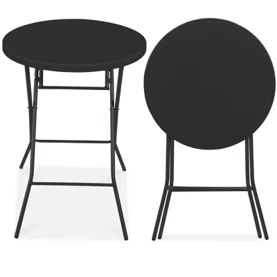 Best Choice Products 32in Bar Height Folding Table, Indoor Outdoor Accessory W/ Thick Table Top, 330lb Capacity In Gray