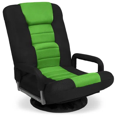 Best Choice Products 360-degree Swivel Gaming Floor Chair W/ Armrest Handles, Foldable Adjustable Back In Green
