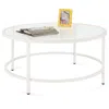 Best Choice Products 36in Round Tempered Glass Coffee Table For Home, Living Room, Dining Room