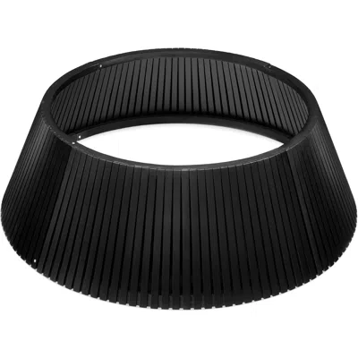 Best Choice Products 36in Wood Slatted Christmas Tree Collar - Black