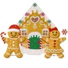 Best Choice Products 3pc Gingerbread Man Family 2d Christmas Yard Decor, 4ft Light Up Holiday Lawn Decoration W/house, 18