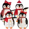 Best Choice Products 4-piece Lighted 3ft Pop-up Penguin Family Outdoor Christmas Decoration W/ 300 Led Lights In Multi