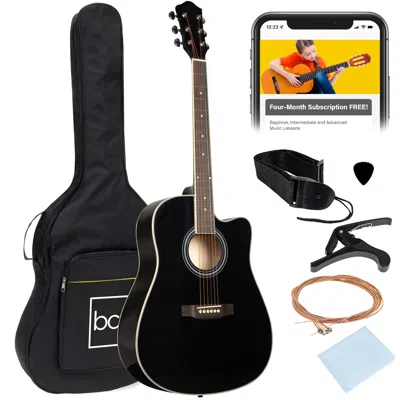 Best Choice Products 41in Full Size Beginner Acoustic Guitar Set With Case, Strap, Capo, Strings In Multi