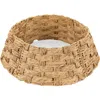 Best Choice Products 42in Basket Woven Hyacinth Christmas Tree Collar, Tree Skirt Accessory W/ Cord Cut-out - Natural