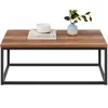 Best Choice Products 44in Rustic Modern Industrial Style Rectangular Wood Grain Top Coffee Table W/ 1.25in Top