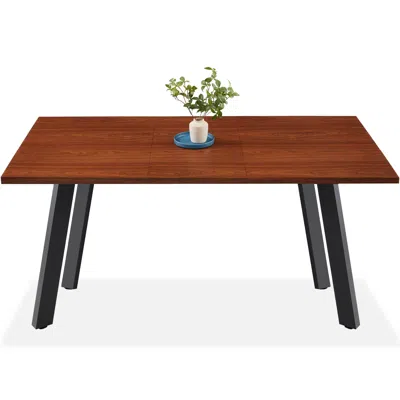 Best Choice Products 47 To 63in Modern Extendable Dining Table For 2-6 People W/ Leaf Extension, 2 Locks In Pattern