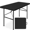Best Choice Products 4ft Plastic Folding Table, Indoor Outdoor Heavy Duty Portable W/ Handle, Lock For Picnic