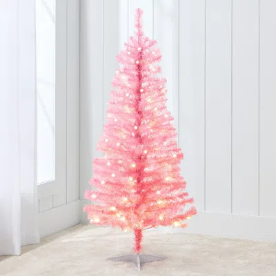 Best Choice Products 4ft Pre-lit Colored Christmas Tree, Artificial Tree Holiday Decor W/ Led Lights In Pink
