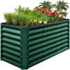 Best Choice Products 4x2x2ft Outdoor Metal Raised Garden Bed, Planter Box For Vegetables, Flowers, Herbs - Dark Green