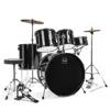 Best Choice Products 5-piece Beginner Drum Set W/ Snare, Bass, Toms, Cymbal, Hi-hat, Sticks, Chair, Drum Pedal - Black