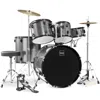 Best Choice Products 5-piece Beginner Drum Set W/ Snare, Bass, Toms, Cymbal, Hi-hat, Sticks, Drum Pedal - Silver Sparkle