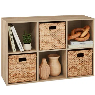 Best Choice Products 6-cube Bookshelf, 11in Display Storage System, Organizer W/ Removable Back Panels In Pink