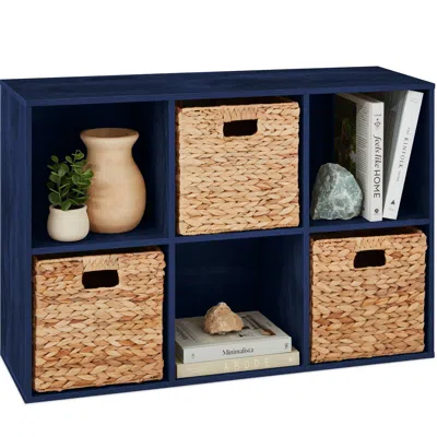 Best Choice Products 6-cube Bookshelf, 13.5in Display Storage System, Organizer W/ Removable Back Panels