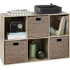 Best Choice Products 6-cube Bookshelf, 13.5in Display Storage System, Organizer W/ Removable Back Panels