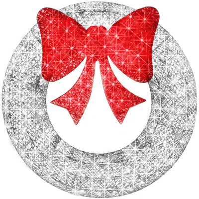 Best Choice Products 60in Pre-lit Outdoor Christmas Wreath, Led Metal Holiday Décor W/ 206 Lights, Bow In Gray
