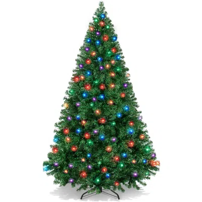 Best Choice Products 6ft Pre-lit Premium Hinged Artificial Christmas Pine Tree W/ 1,000 Tips, 250 Led Lights, Metal Base In Green
