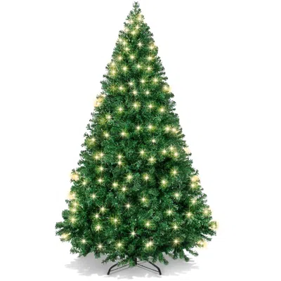 Best Choice Products 6ft Pre-lit Premium Hinged Artificial Christmas Pine Tree W/ 1,000 Tips, 250 Lights, Metal Base In Gray