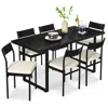 Best Choice Products 7-piece Modern Industrial Dining Set, Table W/6 Upholstered Chairs