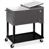 Best Choice Products 80qt Steel Rolling Cooler Cart W/ Bottle Opener, Catch Tray, Drain Plug, Locking Wheels