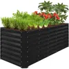 Best Choice Products 8x2x2ft Outdoor Metal Raised Garden Bed, Planter Box For Vegetables, Flowers, Herbs