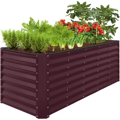 Best Choice Products 8x2x2ft Outdoor Metal Raised Garden Bed, Planter Box For Vegetables, Flowers, Herbs