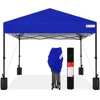 Best Choice Products 8x8ft Easy Setup Pop Up Canopy W/ 1-button Setup, Wheeled Case, 4 Weight Bags